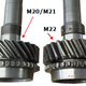 M20/M21 tooth angle vs. M22. Image credit where credit is due, I could not find an origin.